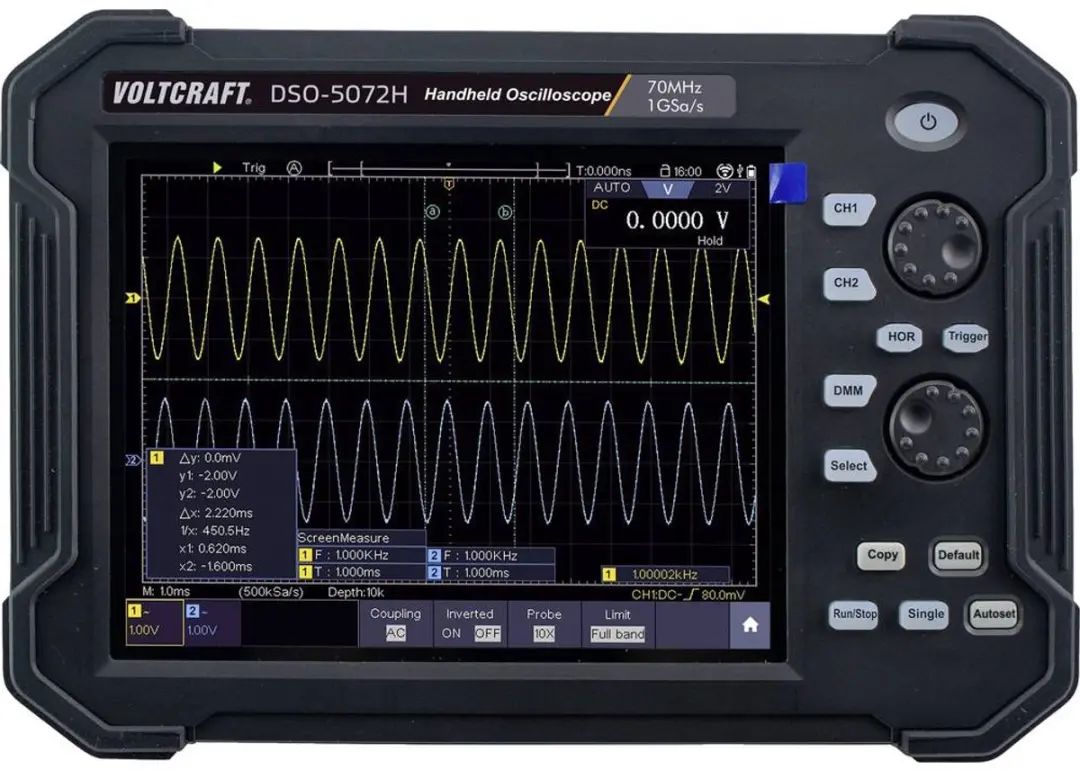 Voltcraft DSO-5072H Handoscilloscoop 70 MHz