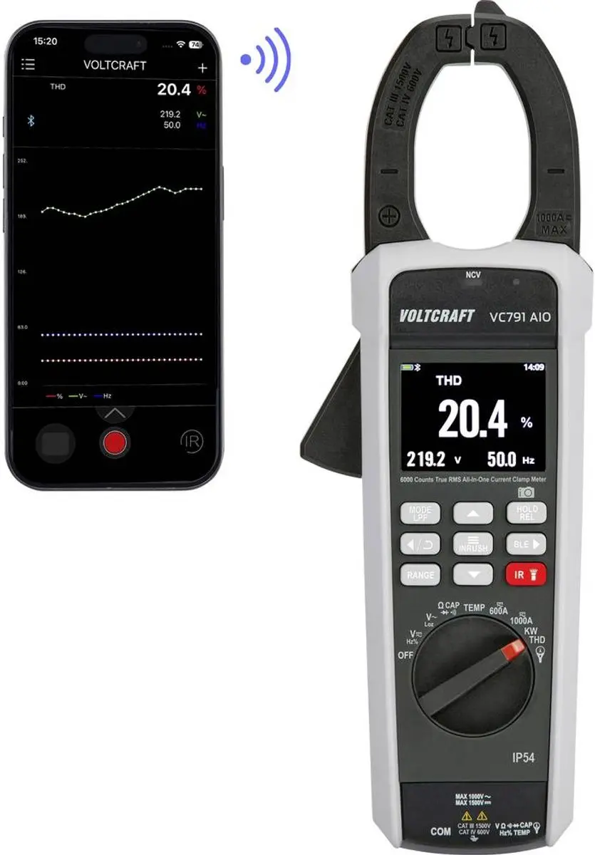 Voltcraft VC791 All-In-One Stroomtang