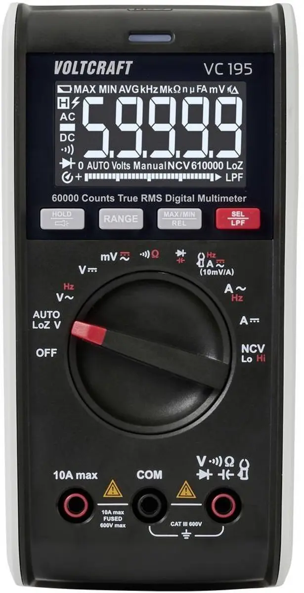 Voltcraft VC195 VC-17059815 Multimeter - CAT III 600V - afbeelding 2 van 4