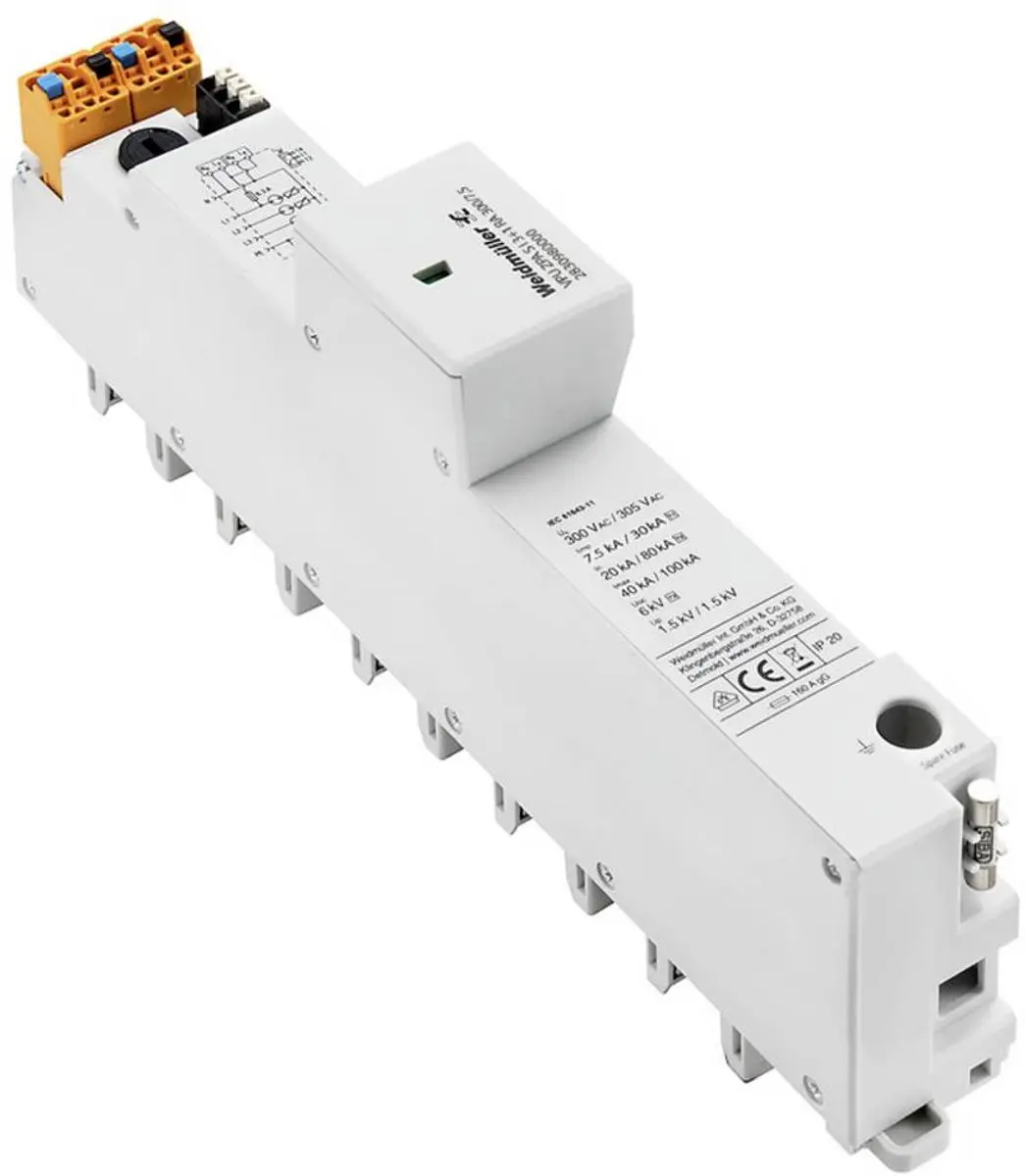 Weidmüller VPU ZPA S I 3+1 RA 300/7,5 Overspanningsafleider - afbeelding 2 van 3