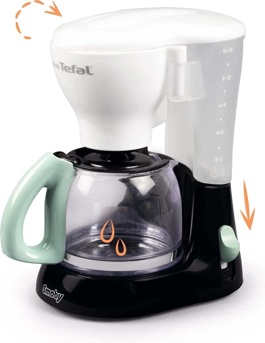 Smoby Tefal Speelgoedkoffiemachine - Zwart