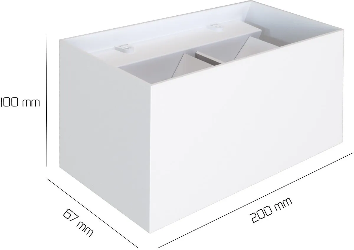 LEDVION 2x LED Wandlamp 9,5W 3000K IP54 - Wit