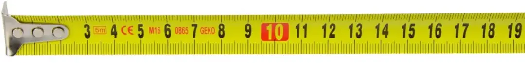 GEKO Meetlint 10m - Staal - Vergrendelbaar - afbeelding 2 van 5