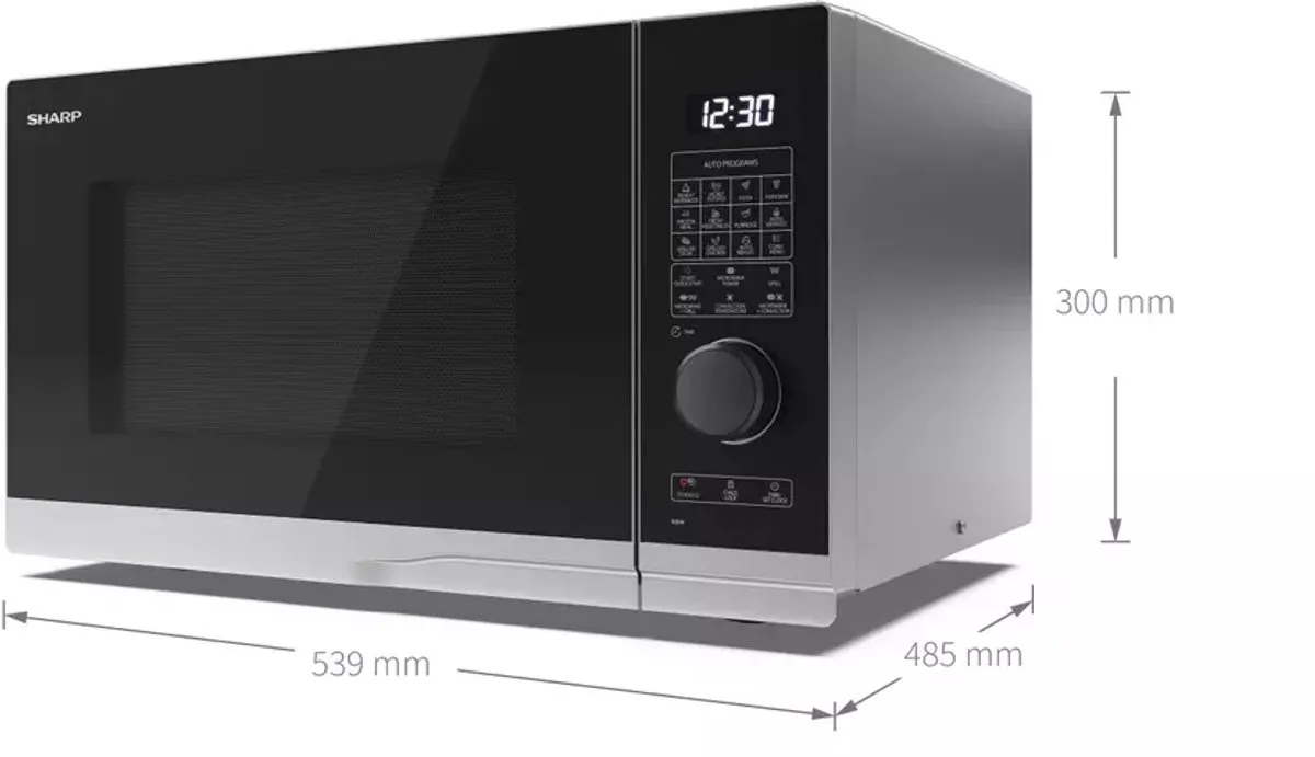 Sharp YCPC284AES Combi Magnetron 28L - 900W - Zilver