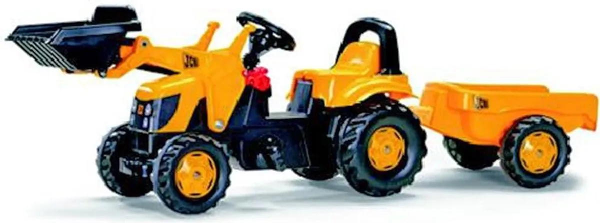 Rolly Toys RollyKid JCB Traptractor met Frontlader - Geel/Zwart