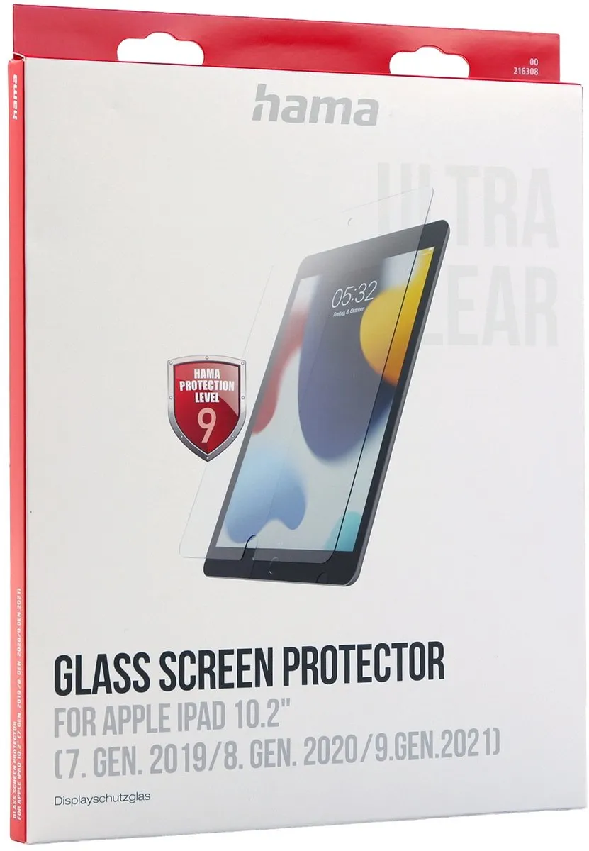 Hama Beschermglas iPad 10.2 (2019-2021) - MPN 00216308 - Transparent