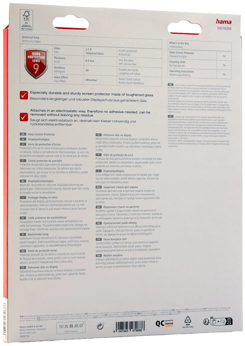 Hama Beschermglas iPad 10.2 (2019-2021) - MPN 00216308 - Transparent