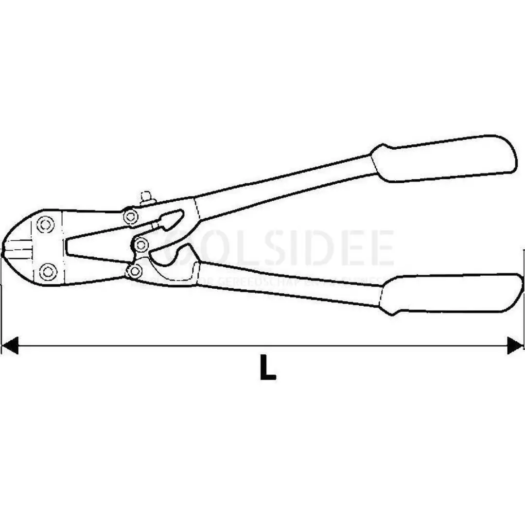 TOPEX 01A118 Boutenschaar 450mm - Grijs - afbeelding 2 van 4