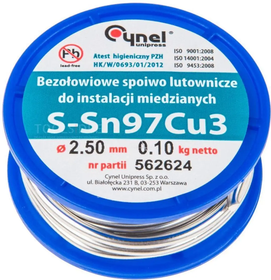 TOPEX cynel soldeertin 2,5mm sn97%