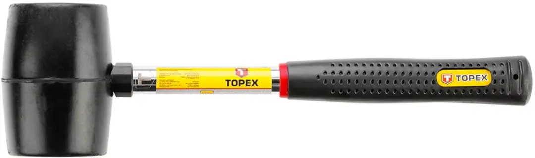 Topex Rubberen Hamer 450g - Metalen Steel - afbeelding 2 van 3