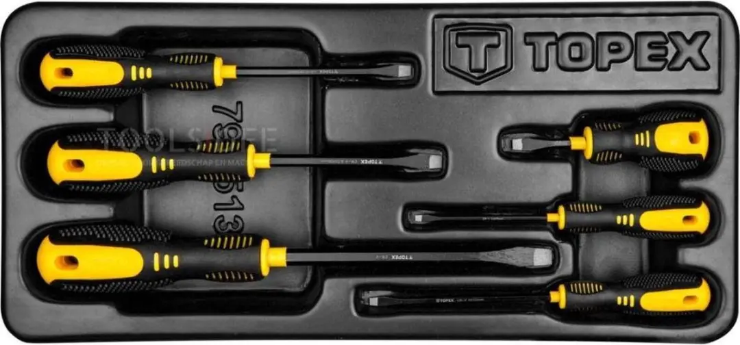 TOPEX Inleglade Inlay Schroevendraaierset SL, 6 delig