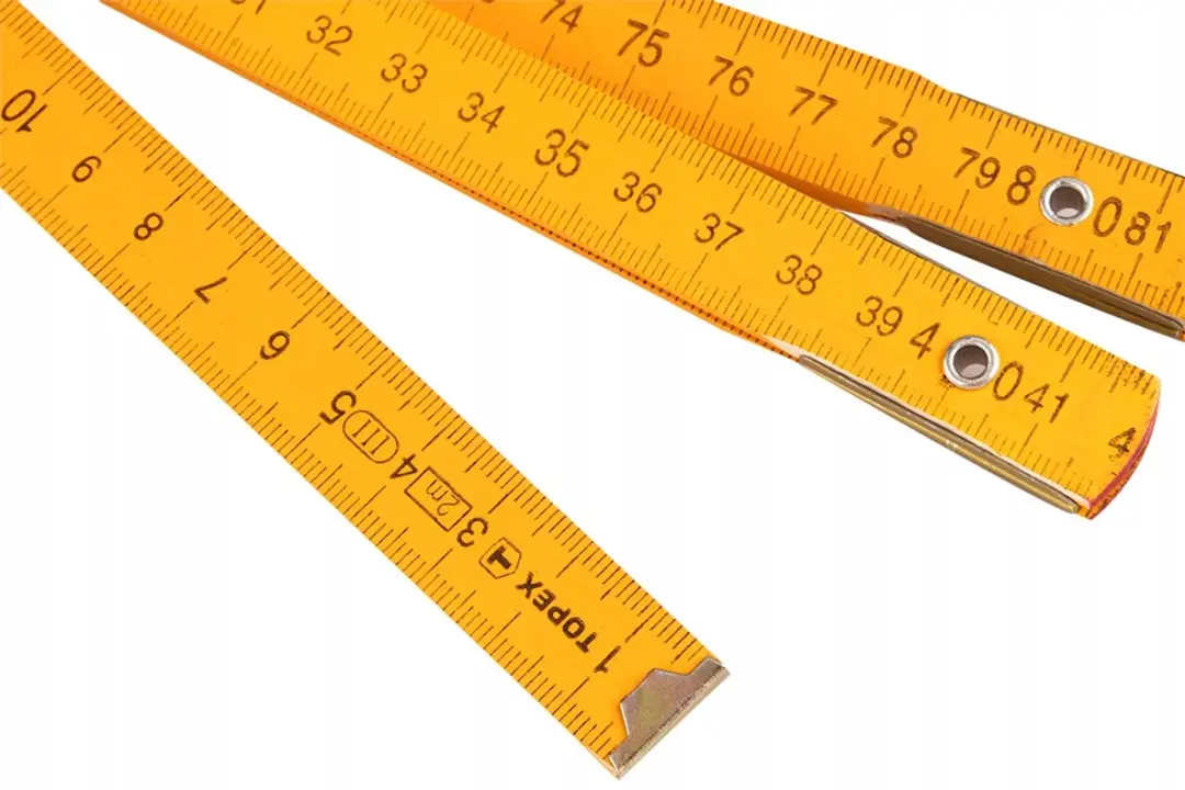 Topex Houten Vouwmeter 2m - 16mm - Geel - afbeelding 5 van 5