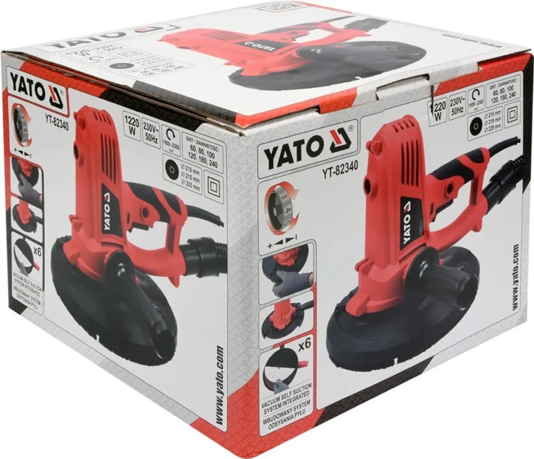 Yato YT-82340 Wandschuurmachine - 225 mm - afbeelding 3 van 6