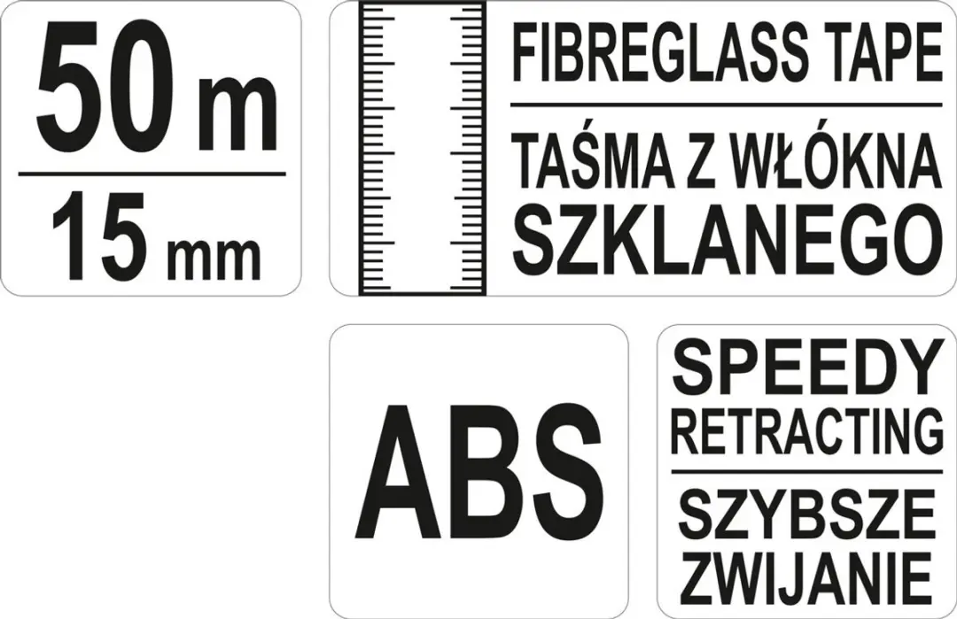 Yato YT-71541 Geodetisch Meetlint - 50m - Glasvezel - afbeelding 2 van 4