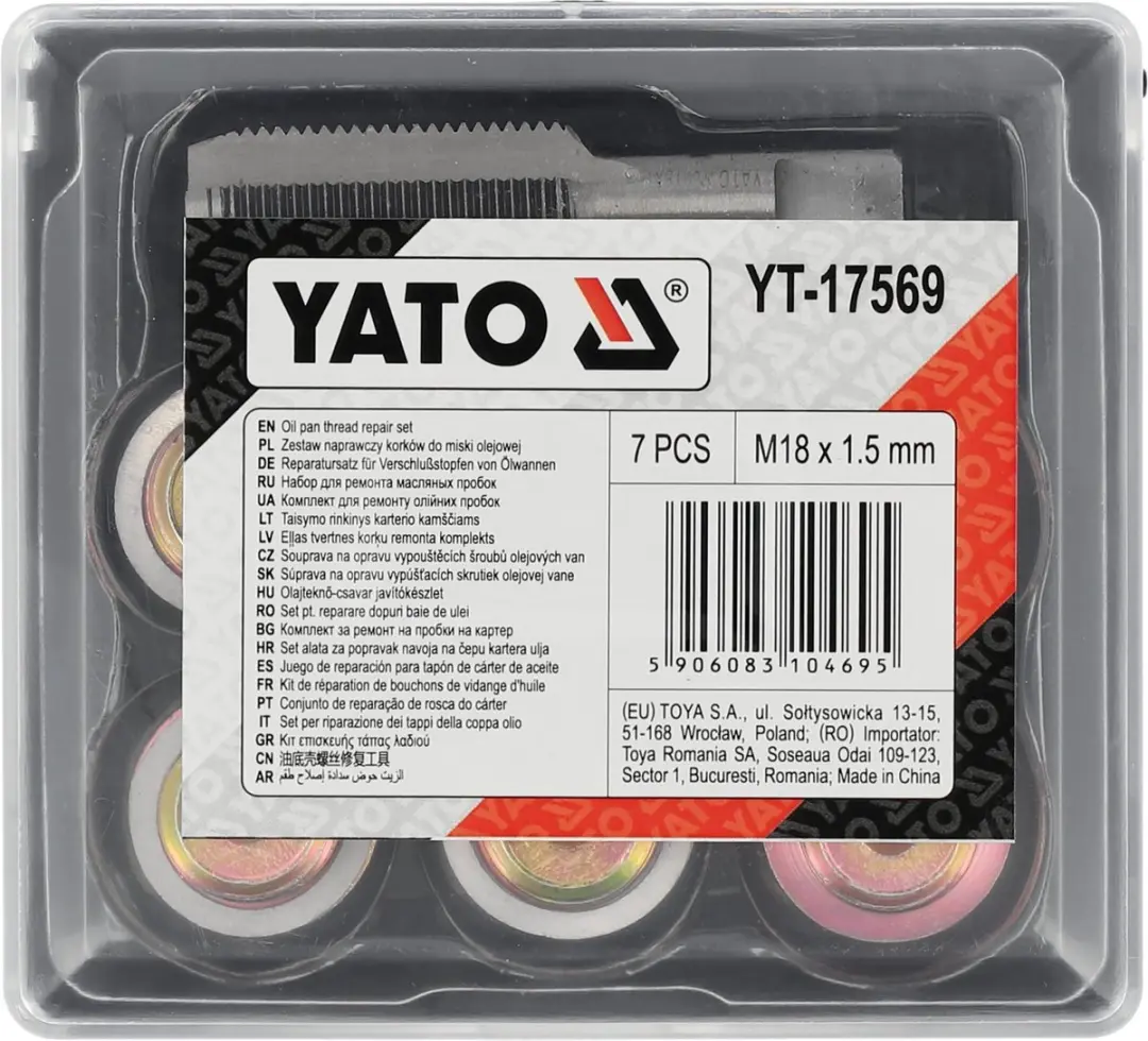 Yato Carterpan Reparatieset M18 x 1.5 mm - 13-Delig - afbeelding 3 van 3