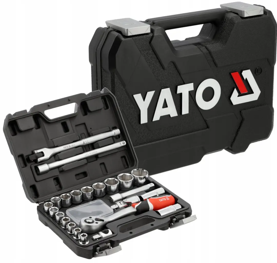 Yato 24-delige DOPPENSET 1/2" Gereedschapskoffer CRV Staal
