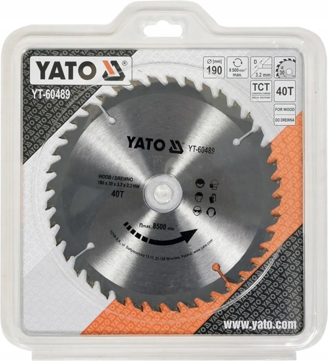 Yato YT-60489 Cirkelzaagblad Ø190mm - 40T - afbeelding 3 van 3
