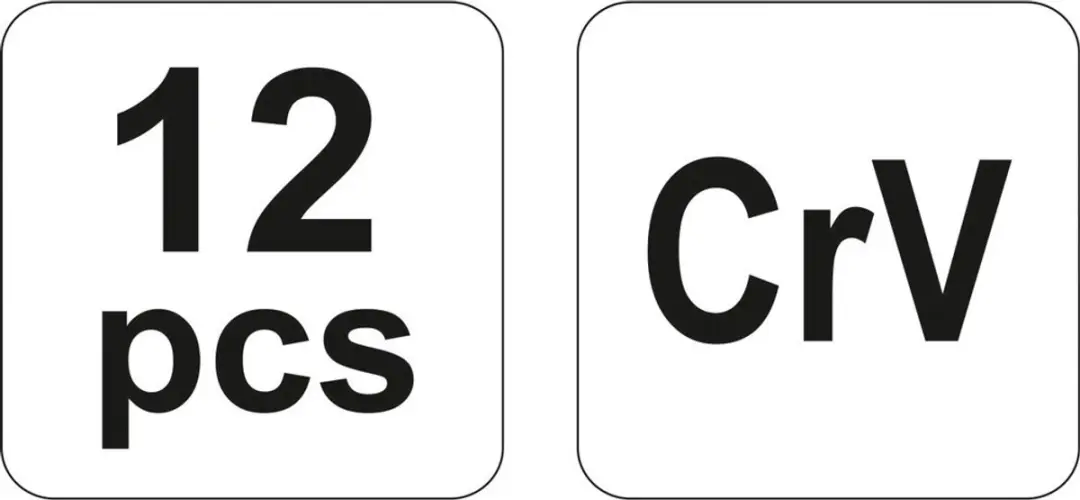 Yato 12-delige Beitel en Drevelset CrV - YT-4714 - afbeelding 5 van 5