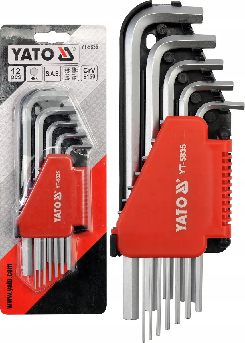 Yato inbussleutelset SAE 12-delig CrV