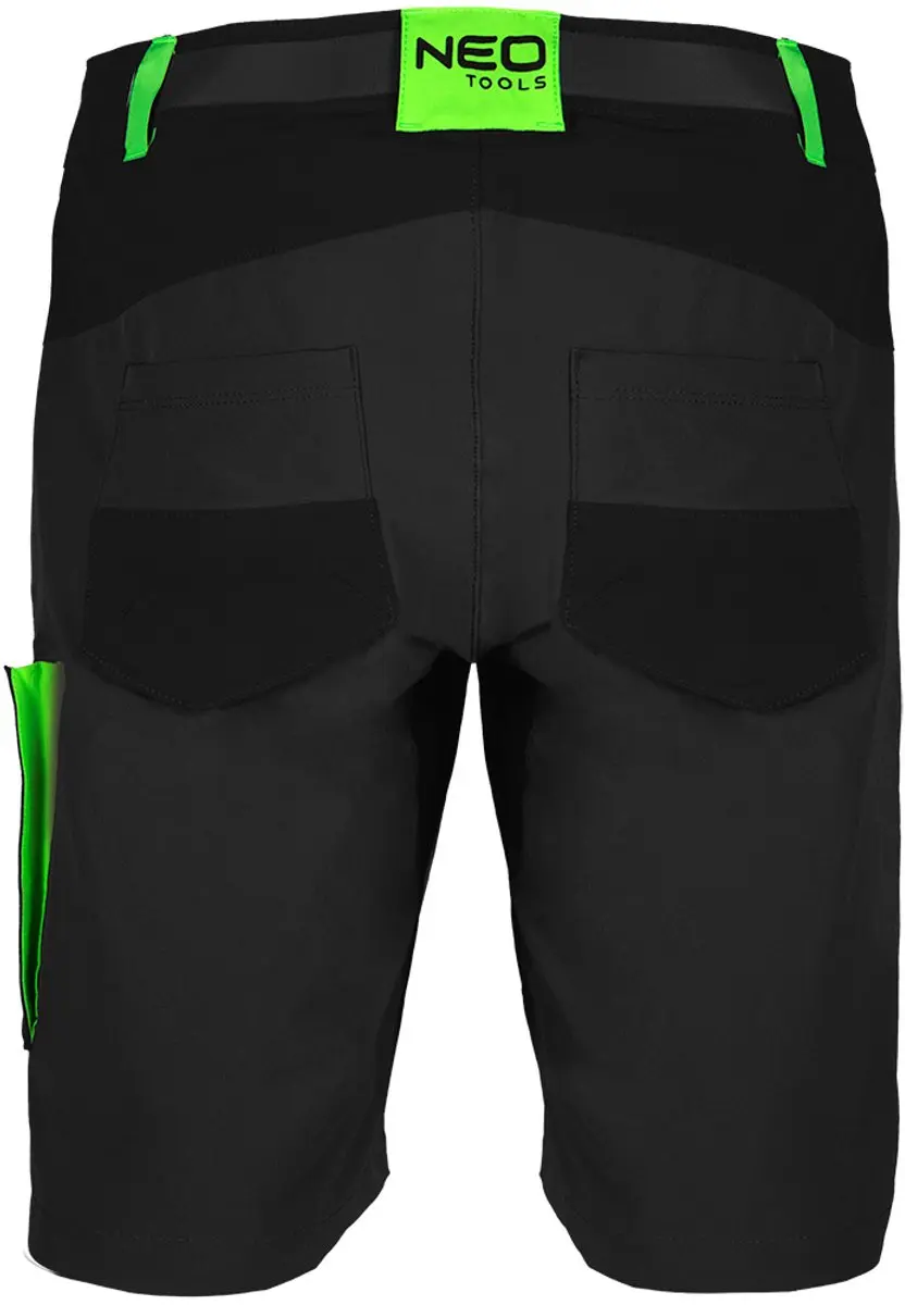 NEO TOOLS PREMIUM Serie - Korte Werkspodbroeken - 4 Way Stretch - Zwart - XL - afbeelding 2 van 6