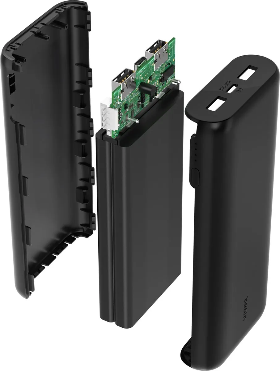 Belkin Boost-Up Charge 20.000mAh Powerbank 20W - 3 Poorten - Zwart