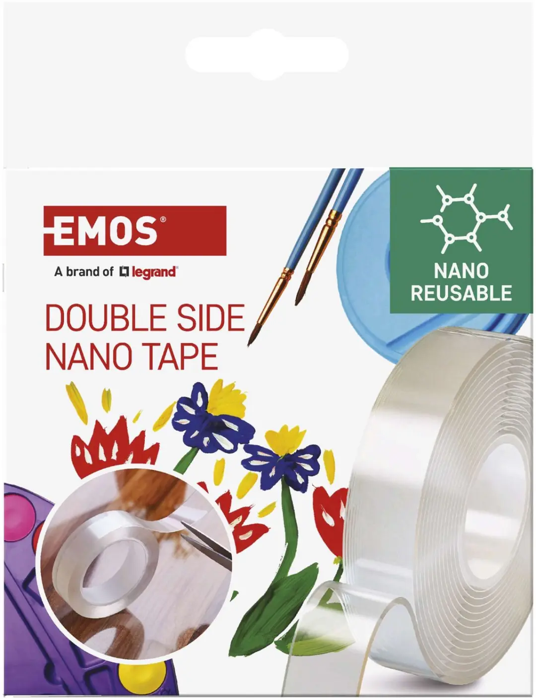 EMOS NANO Dubbelzijdige Tape F6300 - 30 mm / 3 m - Transparant - afbeelding 3 van 6