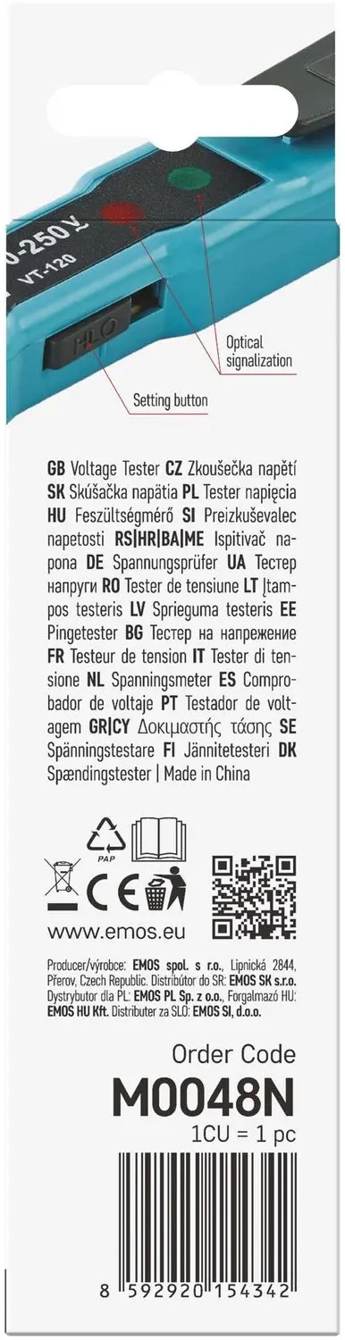 EMOS Spanningsmeter VT-120 - M0048N - afbeelding 3 van 6