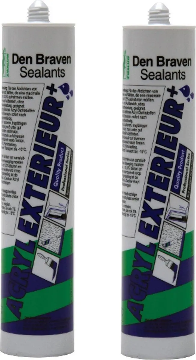 Acrylaatkit Exterieur grijs koker 310ml Zwaluw 2 stuks
