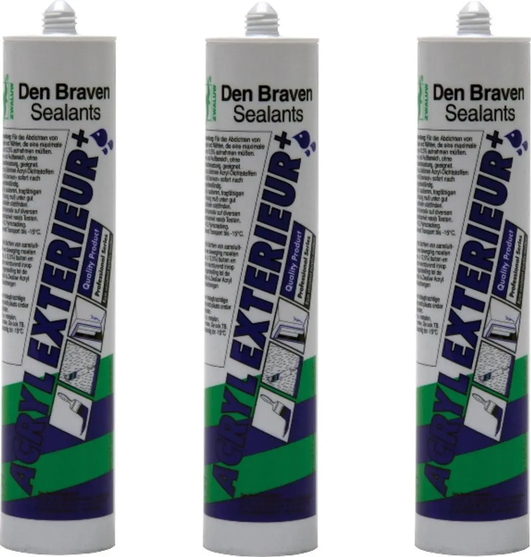 Acrylaatkit Exterieur grijs koker 310ml Zwaluw 3 stuks