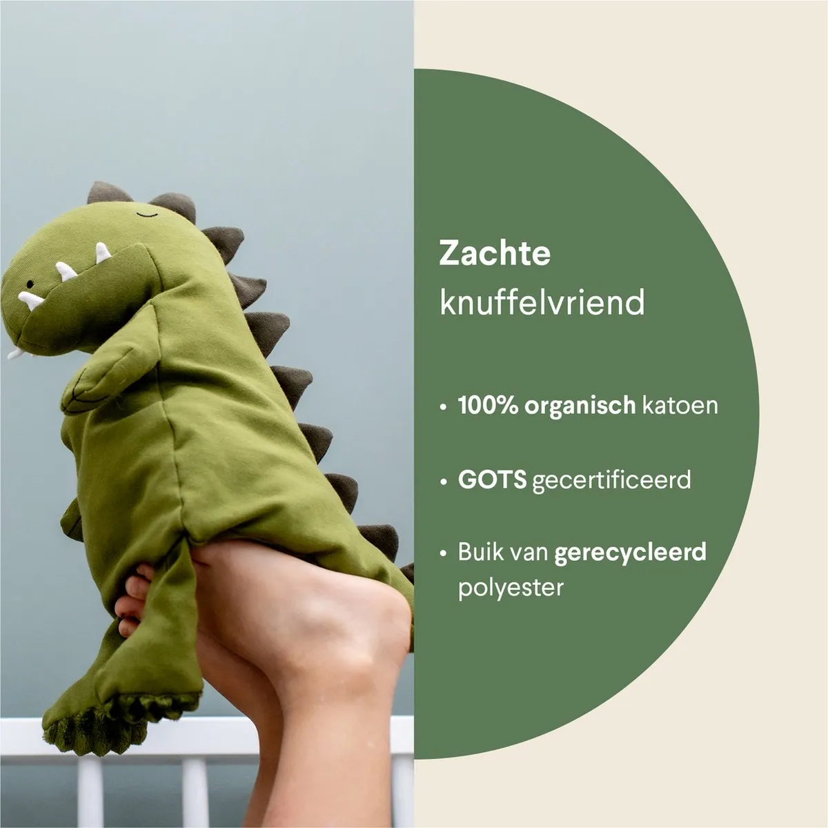 Trixie Mr. Dino Pluche - Klein - Groen