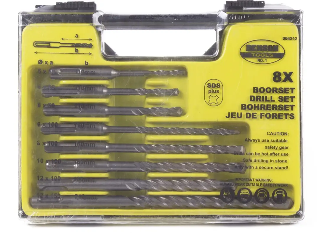 Benson 8-delige SDS Plus boorset - afbeelding 6 van 6