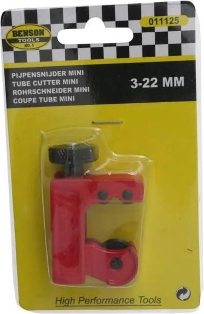 Benson Compacte mini-pijpensnijder - Ø 3-22 mm - gehard stalen snijwiel - dubbele rollen - afbeelding 3 van 6