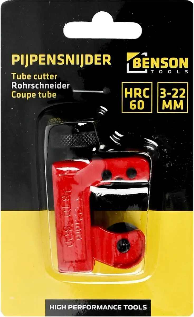 Benson Compacte mini-pijpensnijder - Ø 3-22 mm - gehard stalen snijwiel - dubbele rollen - afbeelding 2 van 6
