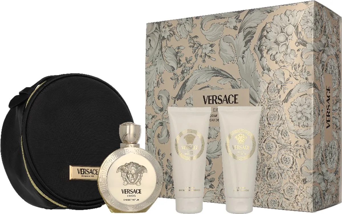 Versace Eros Pour Femme Giftset - Parfum Bodylotion Douchegel Tasje 300ml
