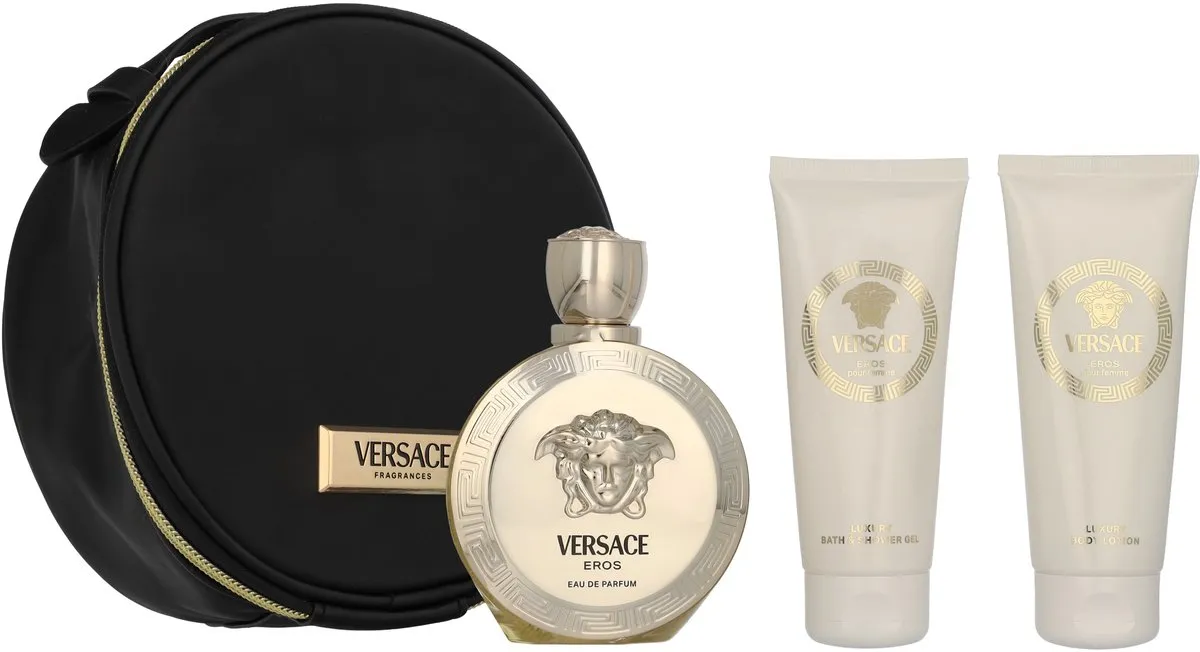 Versace Eros Pour Femme Giftset - Parfum Bodylotion Douchegel Tasje 300ml