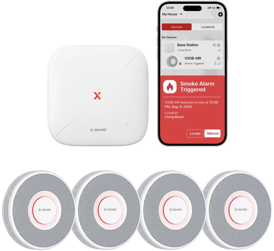 X-Sense Link+ Pro Slimme Voice Rookmelder bundel