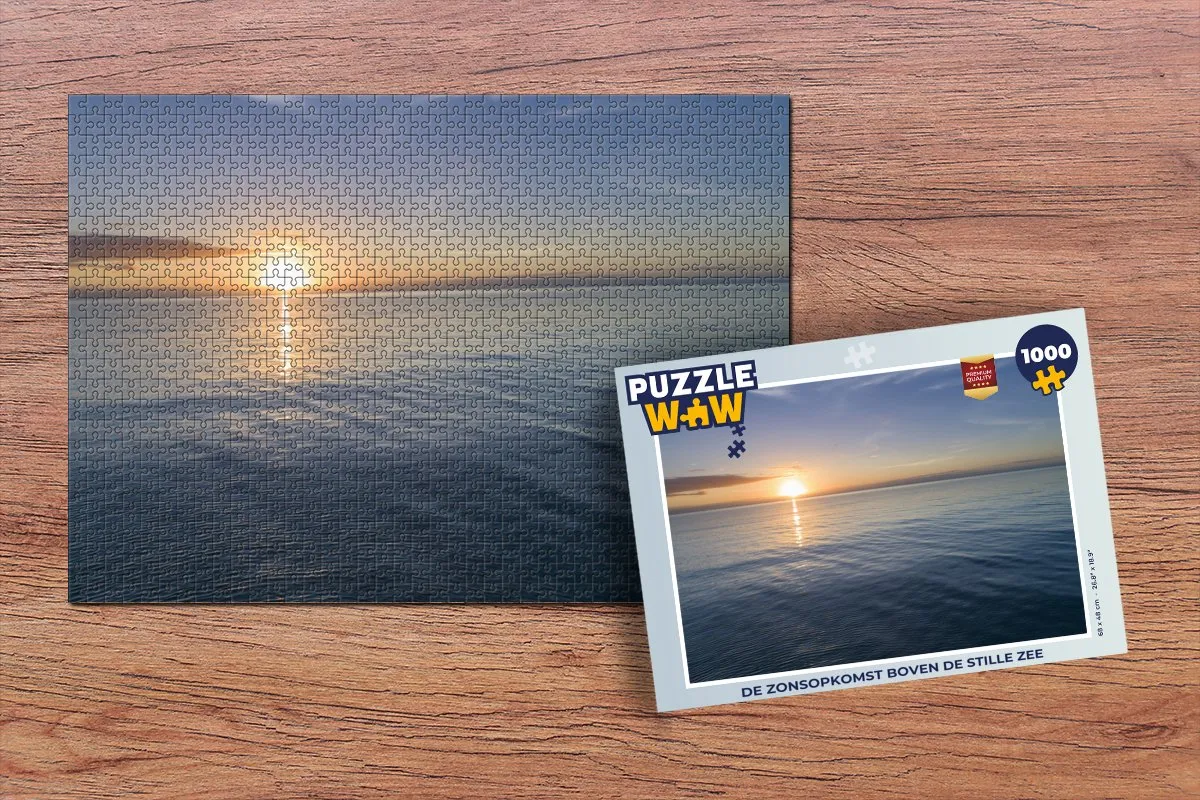 PuzzleWow De zonsopkomst boven de stille zee Legpuzzel 1000 Stuks
