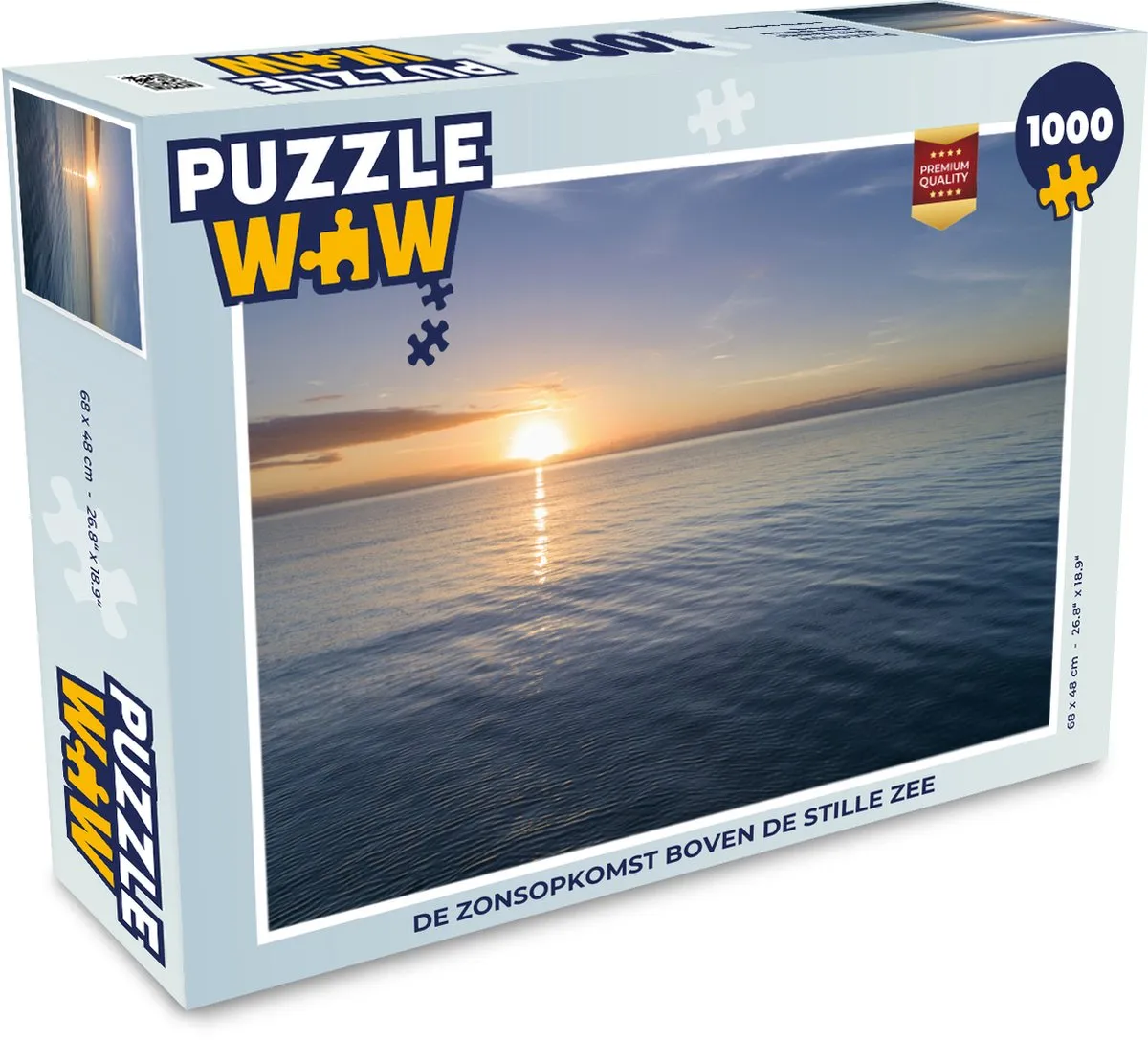 PuzzleWow De zonsopkomst boven de stille zee Legpuzzel 1000 Stuks - Multicolor