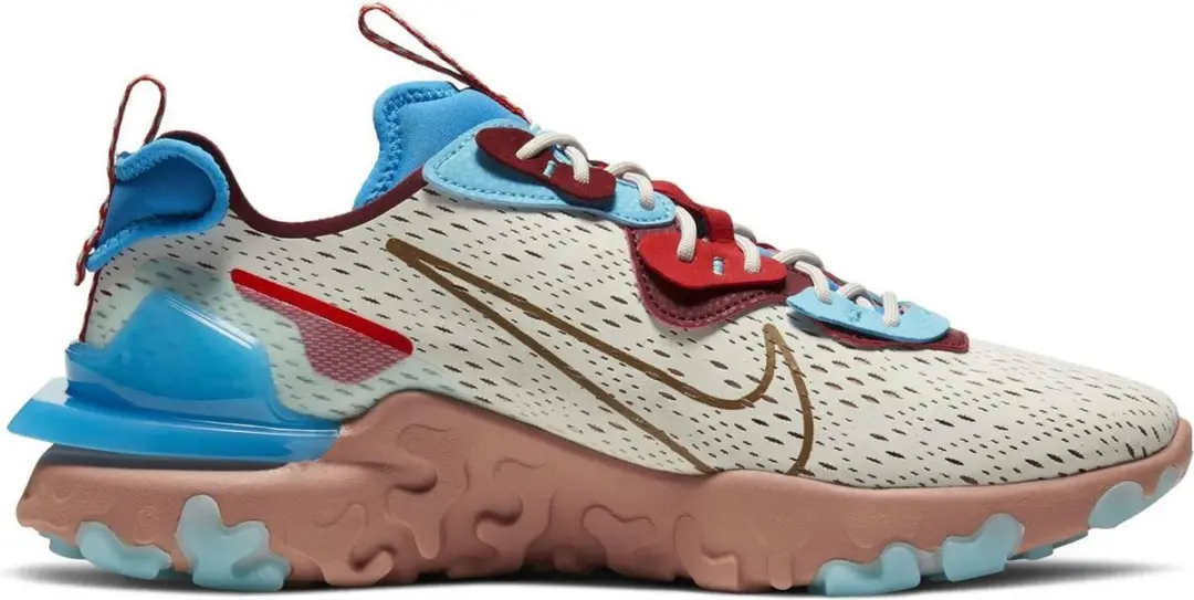 Nike React Vision Heren Sneakers - Wit/Lichtgrijs - Maat 46 - afbeelding 4 van 6