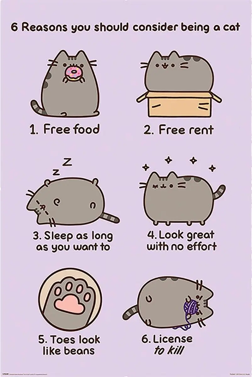 Pyramid International Pusheen Poster Pack Reasosn to be a Cat 61 x 91 cm (4) Pos