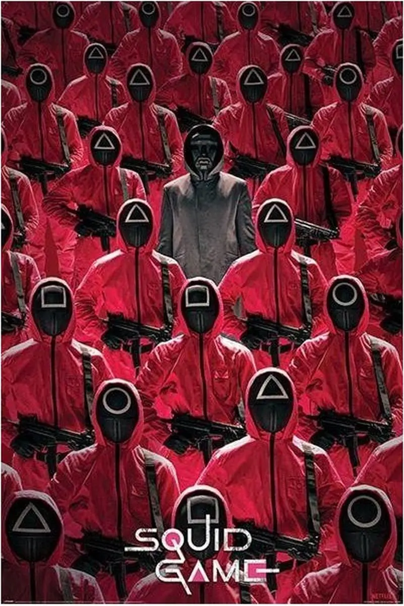 Pyramid Squid Game Crowd Maxi Poster 61x91cm
