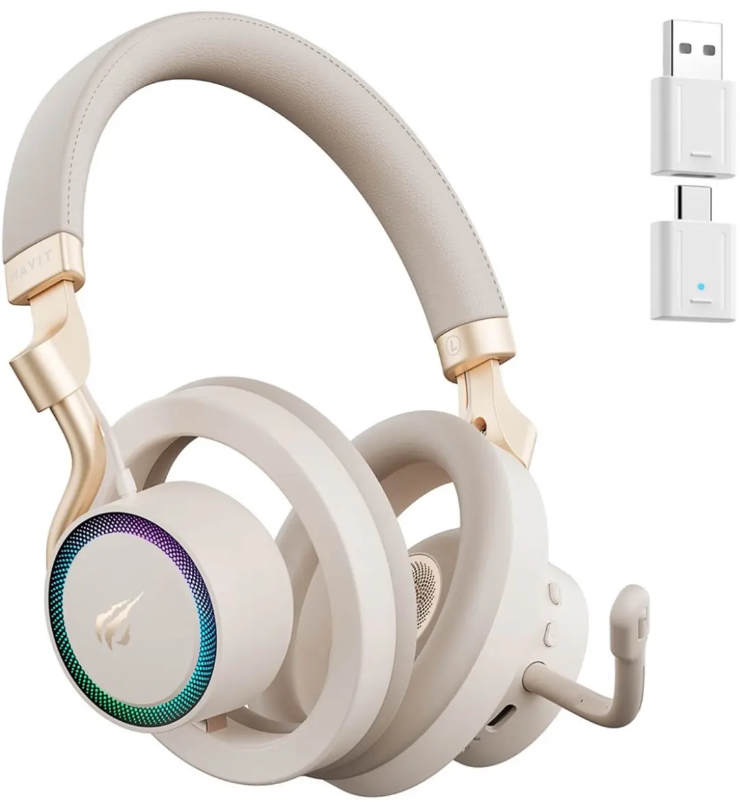 HAVIT Fuxi-H8 Draadloze Gaming Headset - Goud - afbeelding 5 van 5