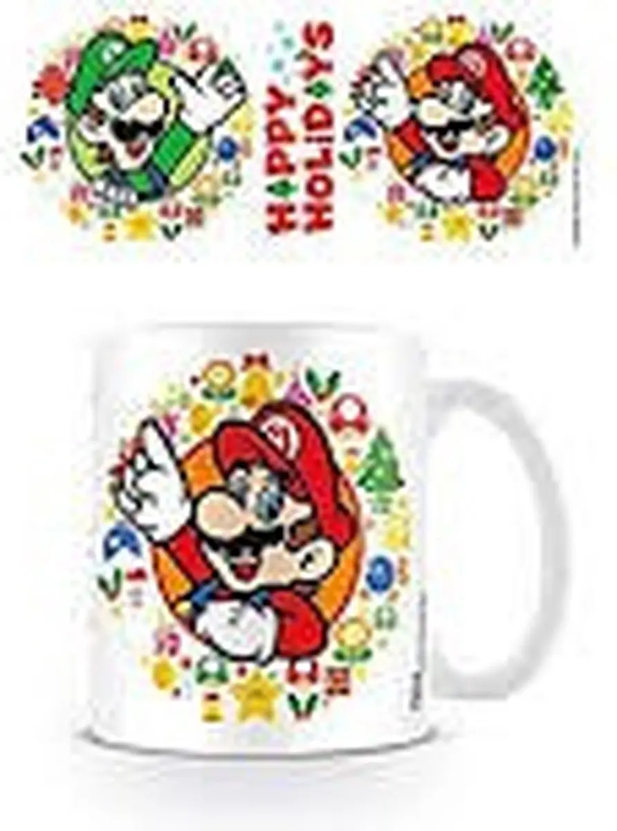 Pyramid Super Mario Happy Holidays Mok - 300ml - afbeelding 2 van 3