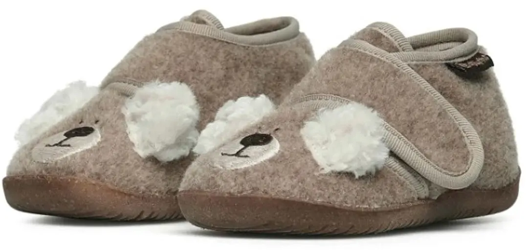 Naturino - Bidaim - Mt 32 - velcro gezichtje velvet pantoffel- beige