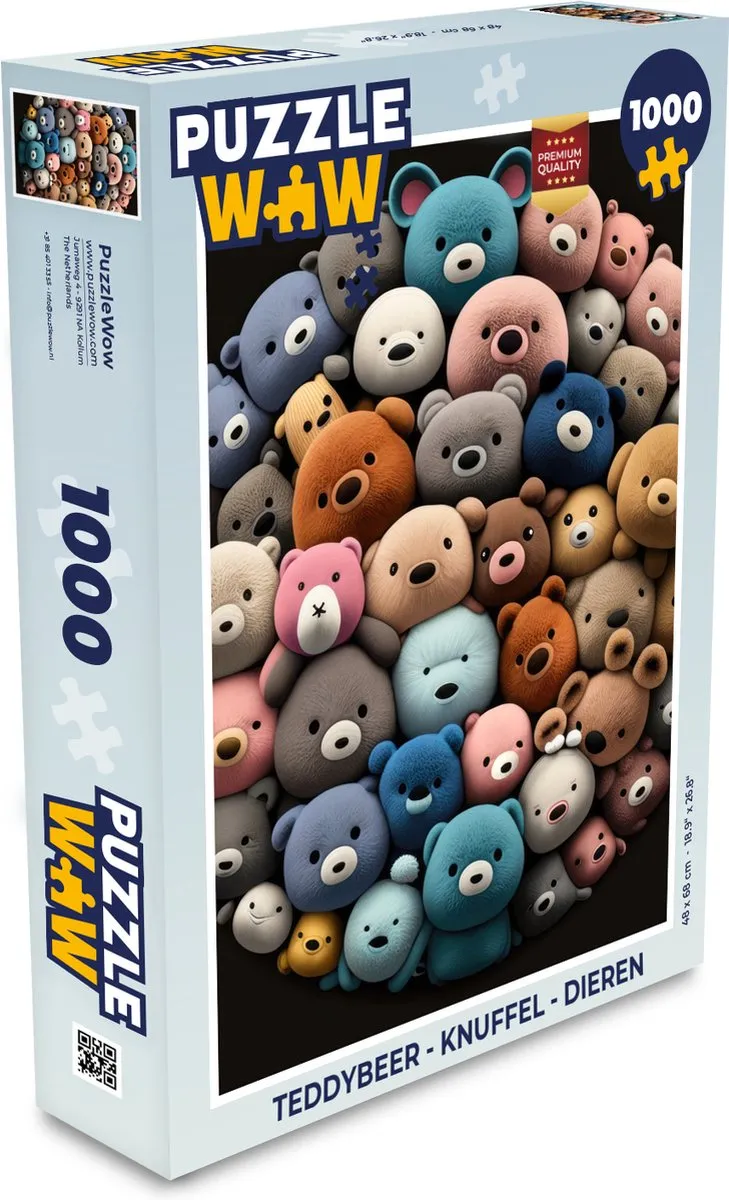 PuzzleWow Teddybeer Legpuzzel 1000 Stuks