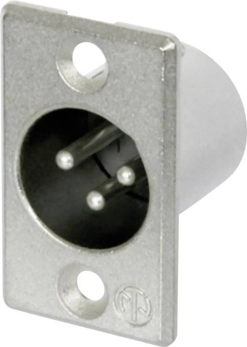 Neutrik NC3MP XLR-connector Flensstekker, contacten recht Aantal polen: 3 Zilver