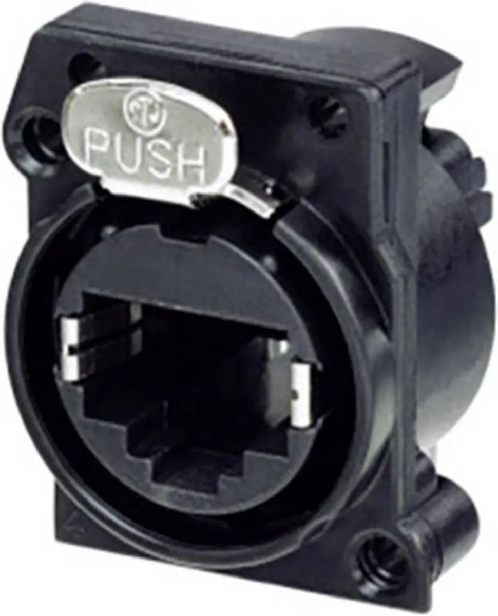 Neutrik Chassisbus NE8FAV-C5-CON Bus, inbouw verticaal Aantal polen 8P8C Zwart 1