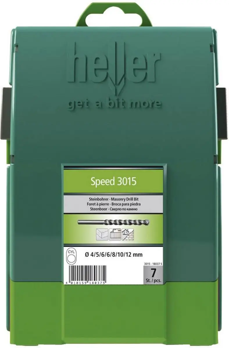Heller 18037 5 Carbide Steen-spiraalboorset - 7-delig - afbeelding 5 van 6