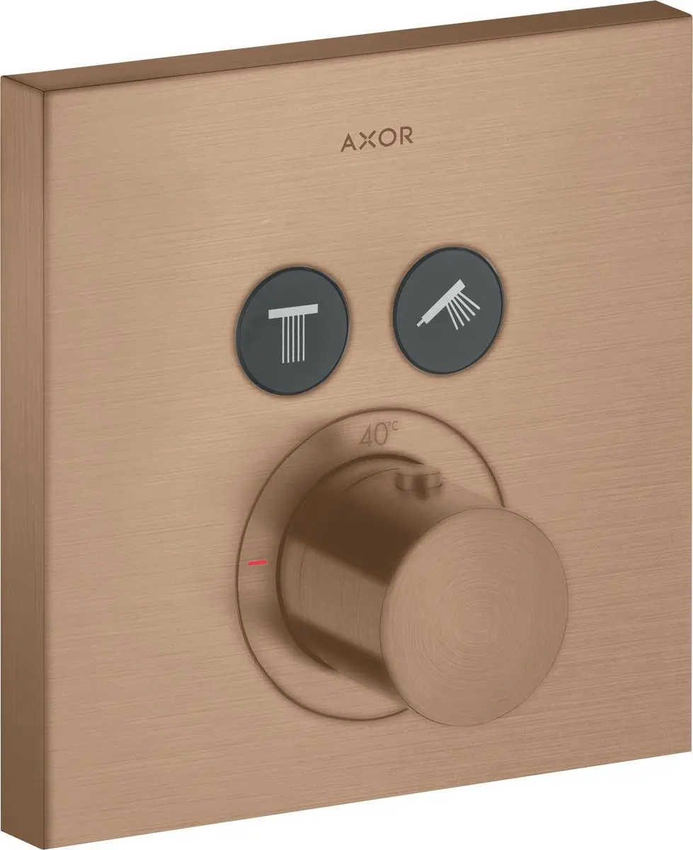 Hansgrohe AXOR Starck ShowerSelect Vierkante thermostaat, 36715310 Brushed Red G