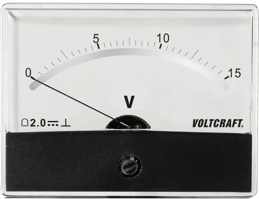 Voltcraft AM-86X65/15V/DC Inbouwmeter - Draaispoel - Zwart/Wit - afbeelding 3 van 6